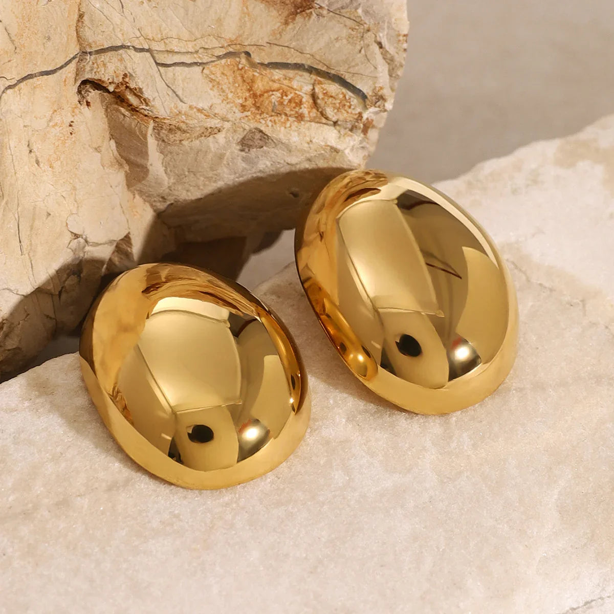 [ElanLuxe]Callista Gold Bean Earrings