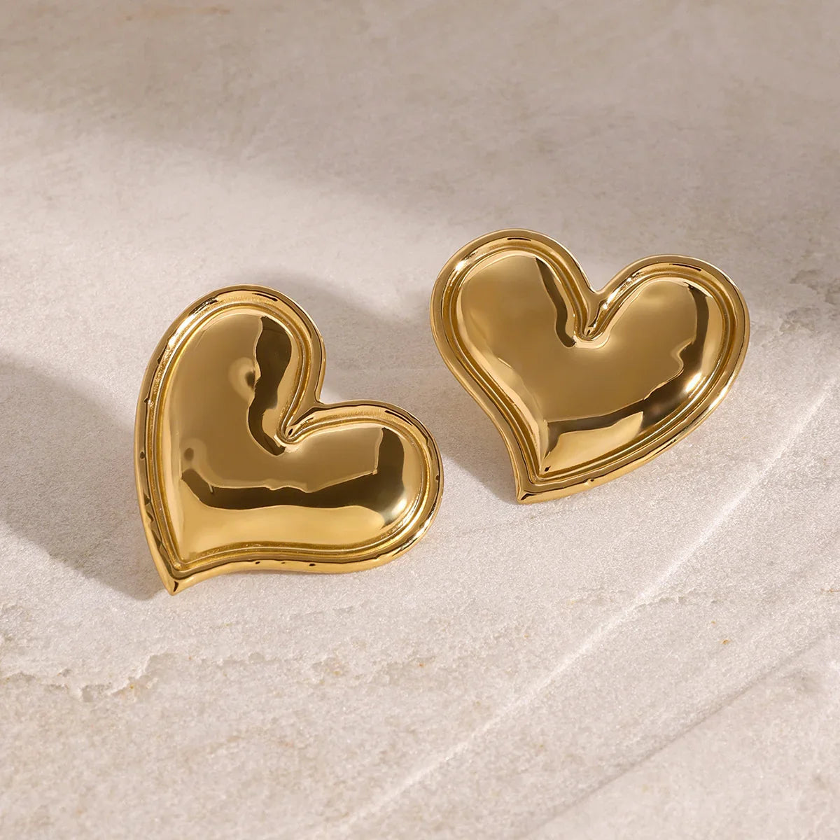 [ElanLuxe]Liora Gold Heart Earrings
