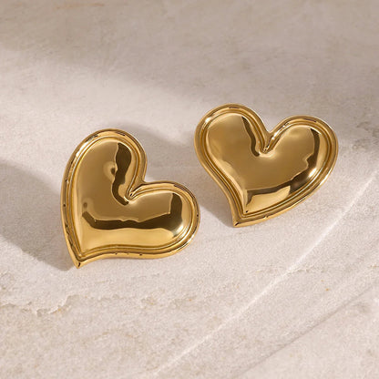 [ElanLuxe]Liora Gold Heart Earrings