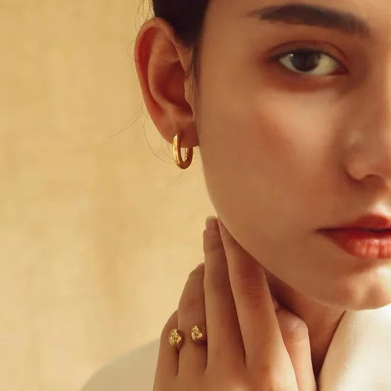 [ElanLuxe]Bold Round Hoops