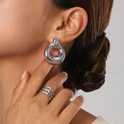 [ElanLuxe]Lillian Silver Earrings