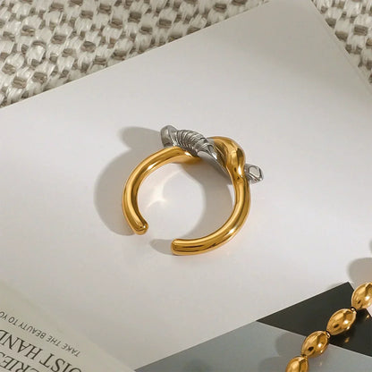 [ElanLuxe]Trinity Twisted Nail Ring