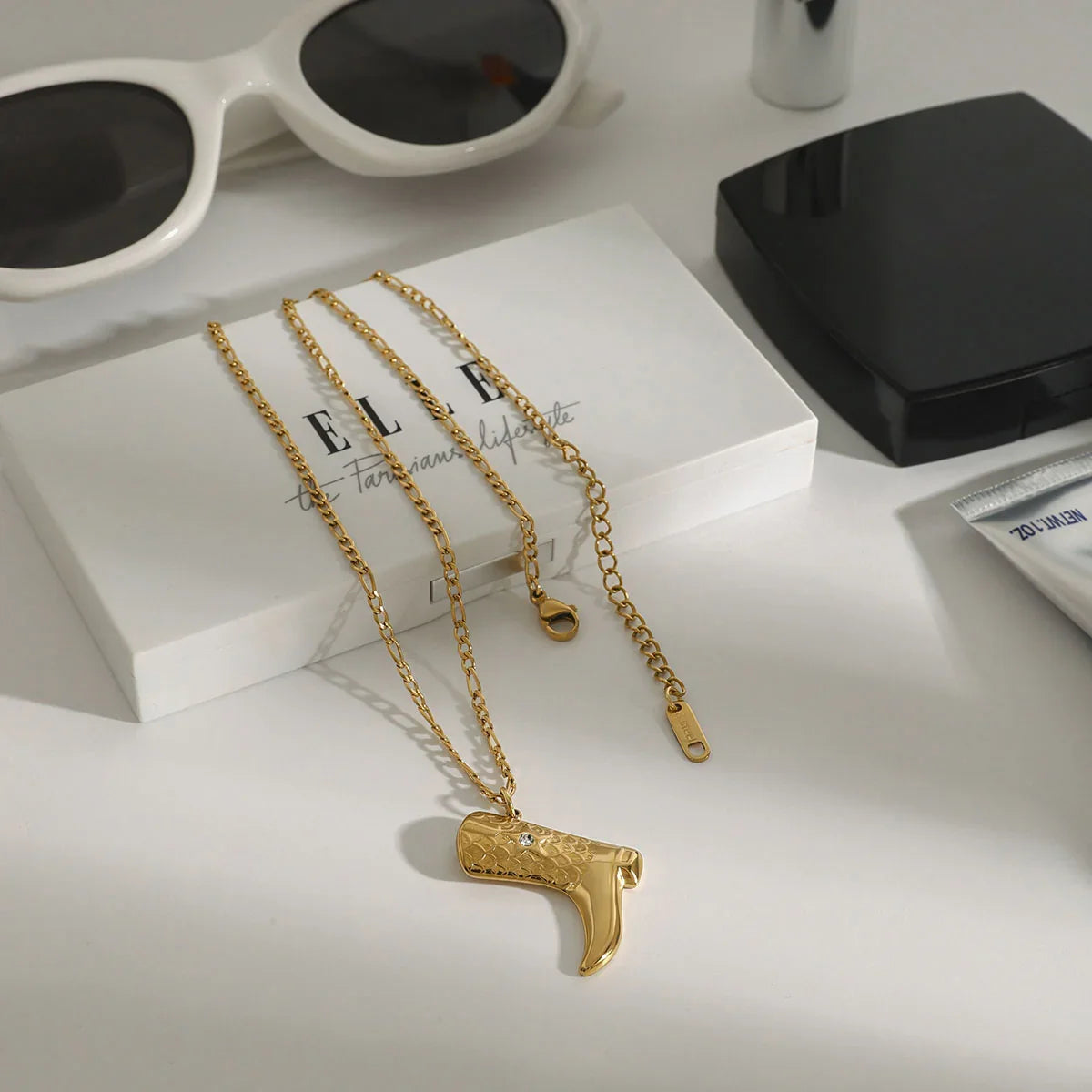 [ElanLuxe]Makayla Gold Boot Pendant