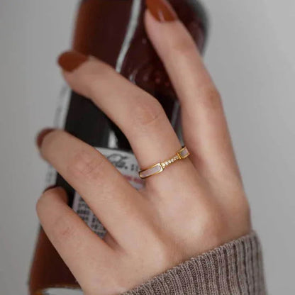 [ElanLuxe]Gabrielle Diamond Simulant Gold Ring