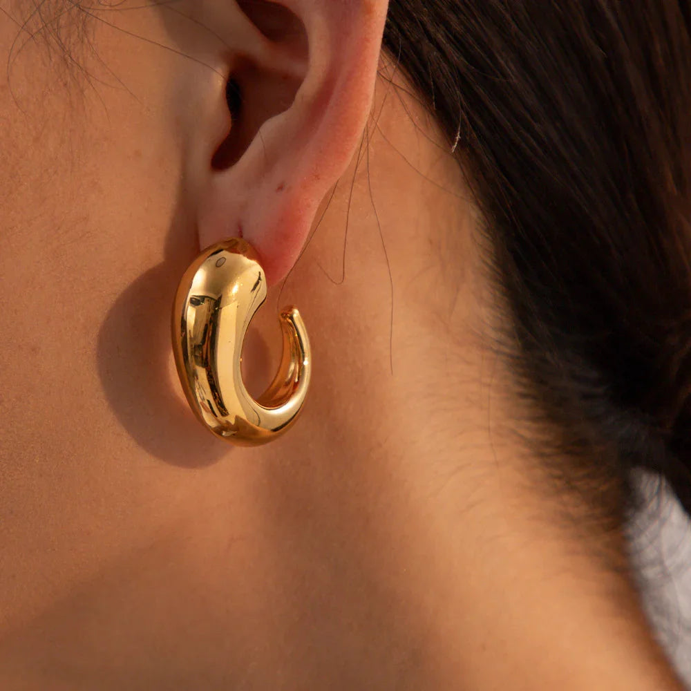 [ElanLuxe]Alice Gold Earrings