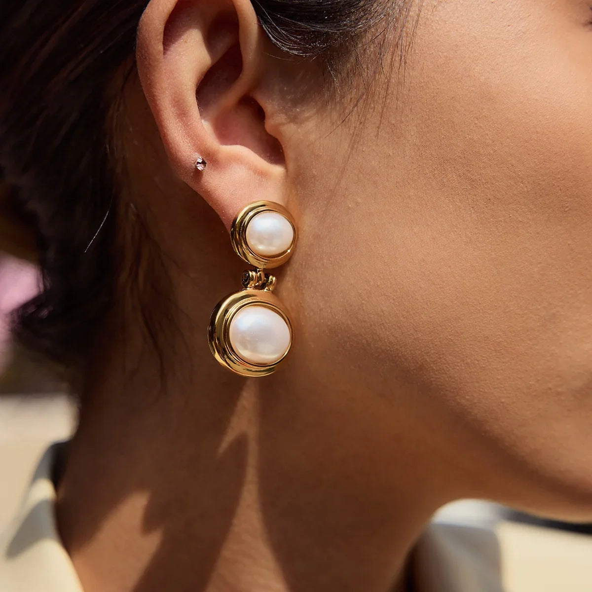 [ElanLuxe]Winnie Freshwater Pearl Earrings