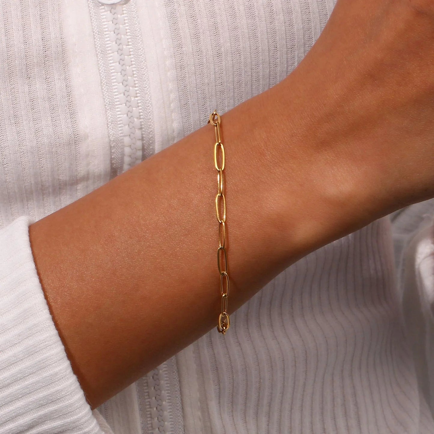 [ElanLuxe]Lena Golden Chain Bracelet