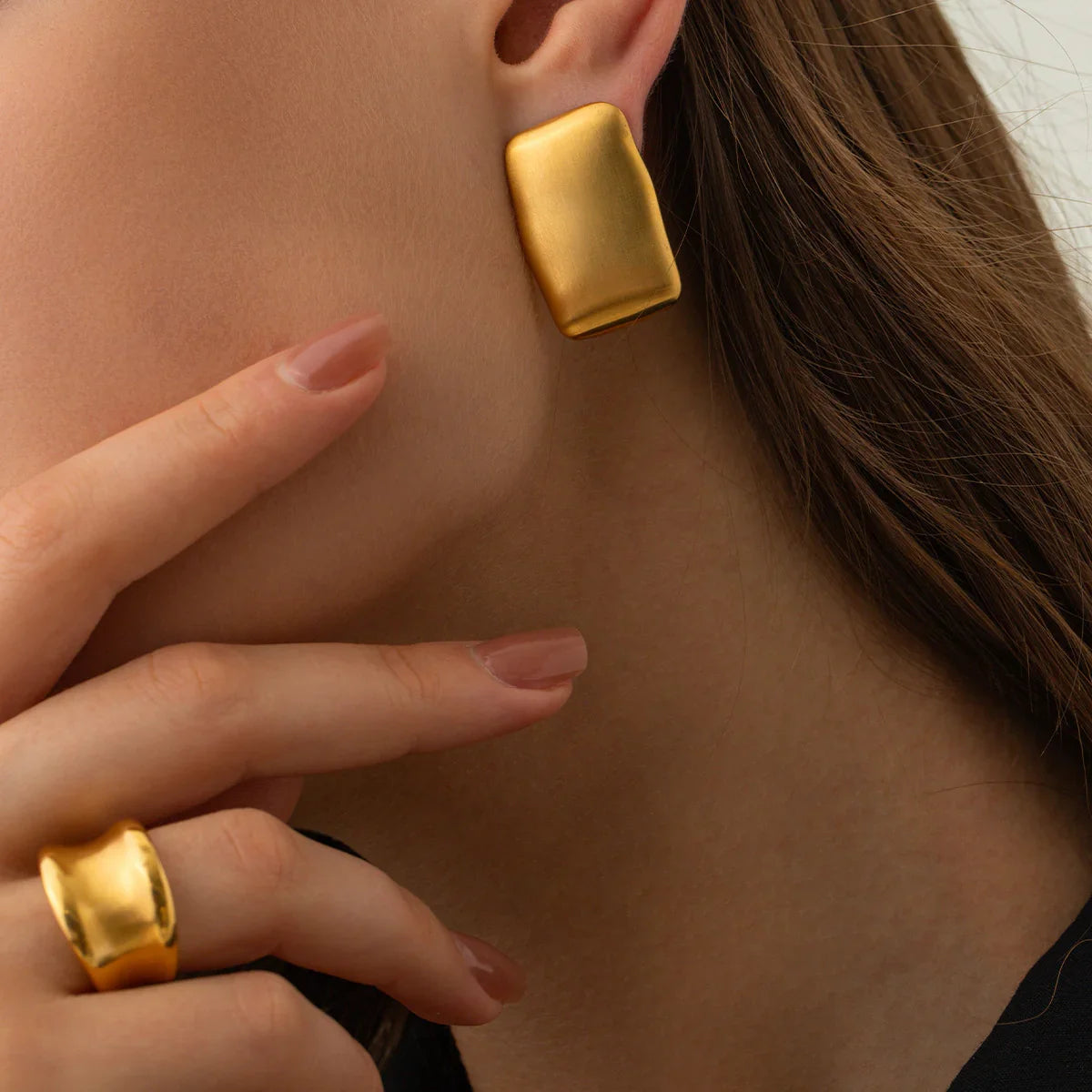 [ElanLuxe]Olive Gold Earrings