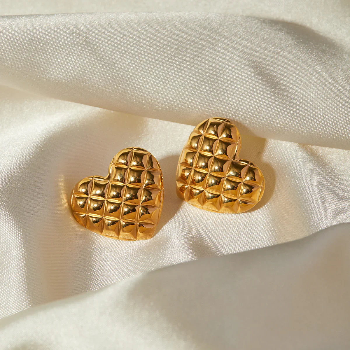 [ElanLuxe]Irina Gold Heart Earrings