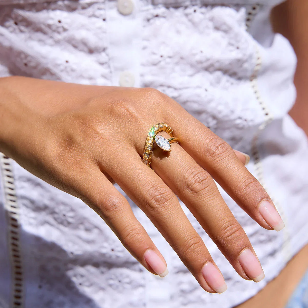 [ElanLuxe]Calina Marquise Diamond Ring