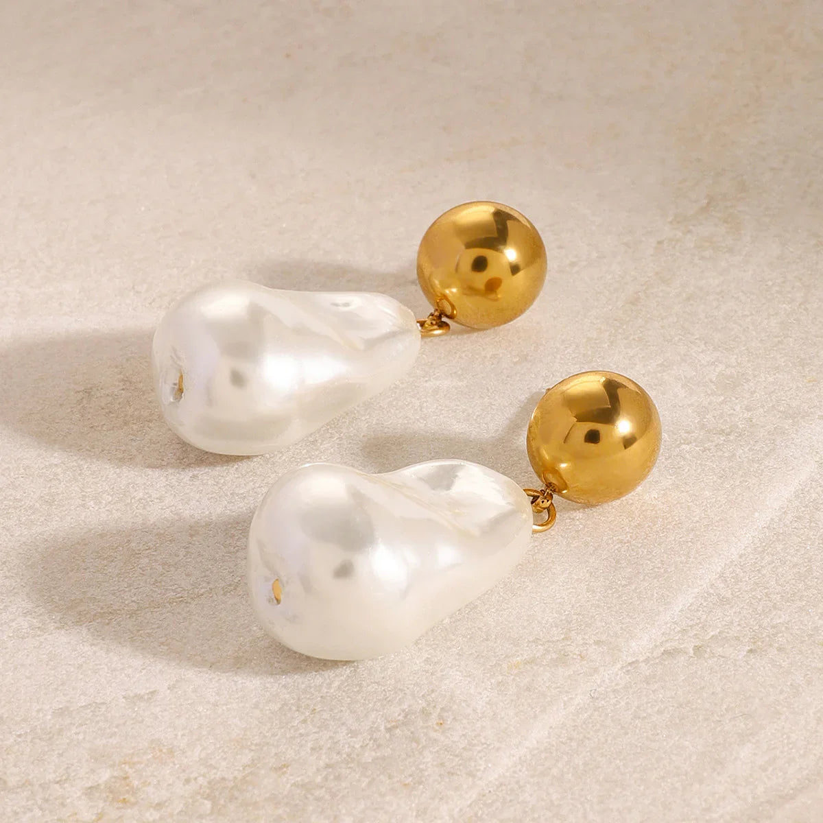 [ElanLuxe]Ariana Chunky Pearl Drop Earrings