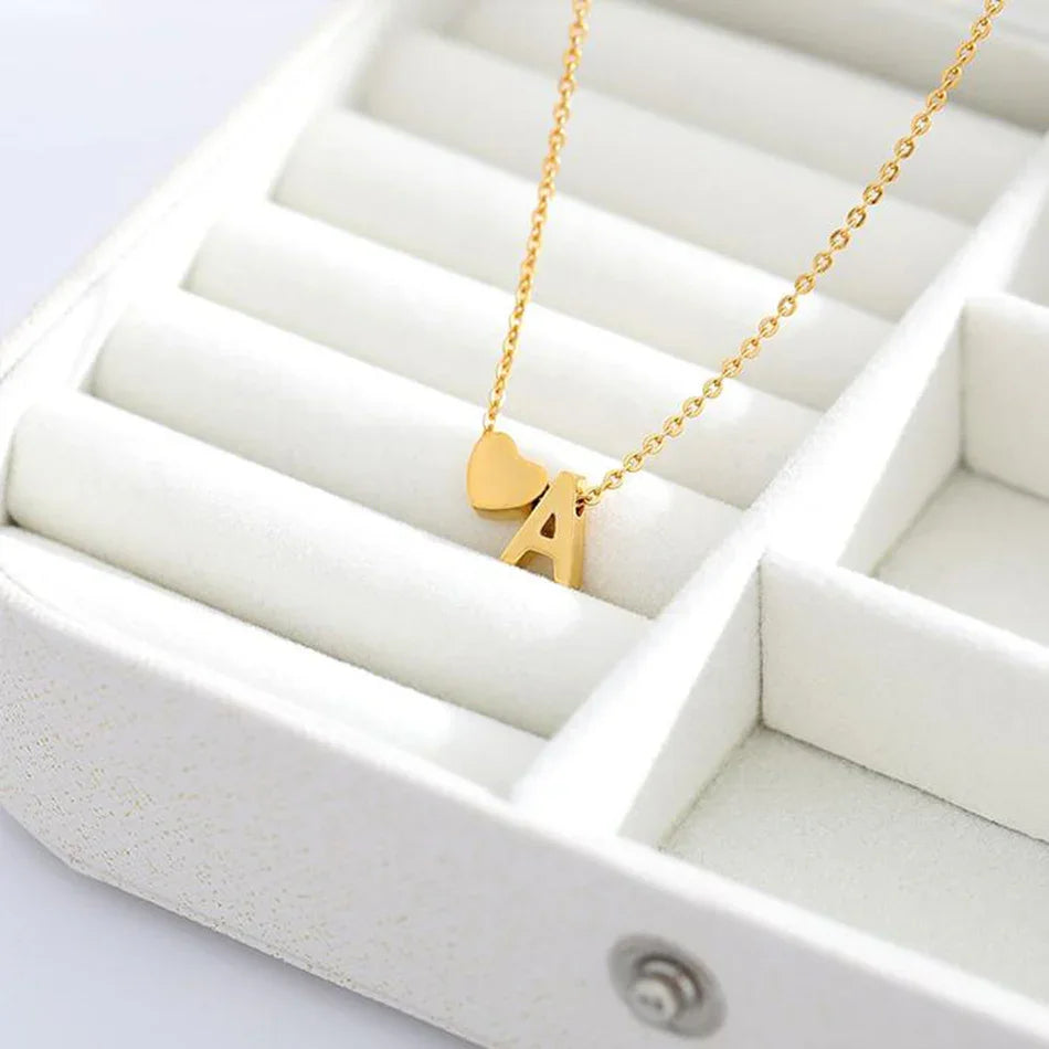 [ElanLuxe]Ria Initial Letter Gold Necklace