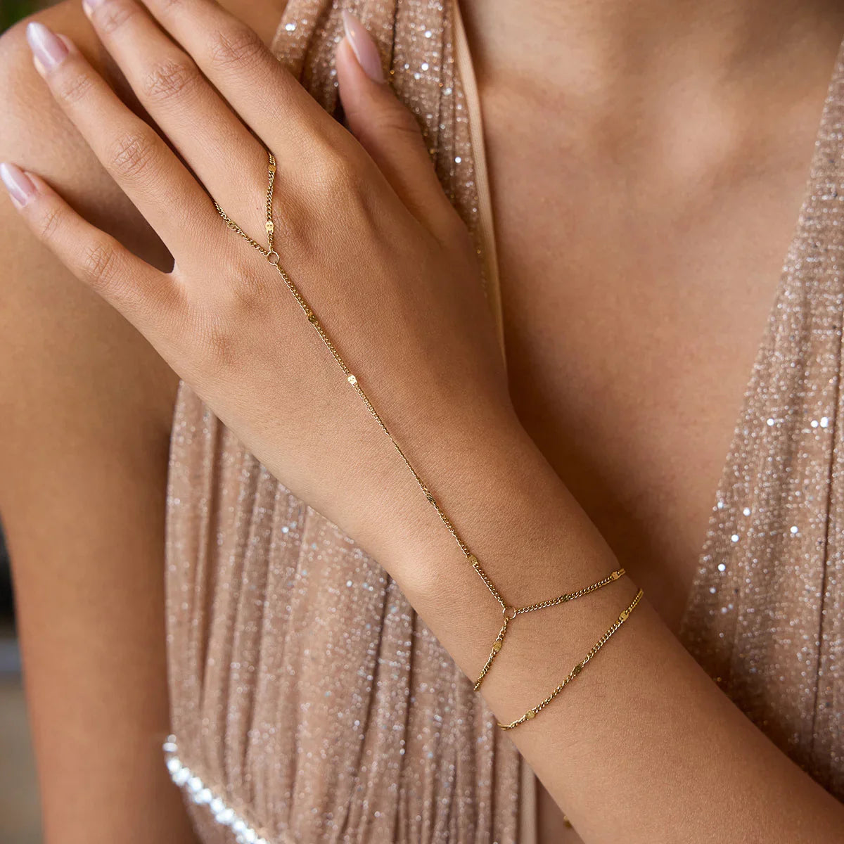 [ElanLuxe]Mimi Golden Hand Chain