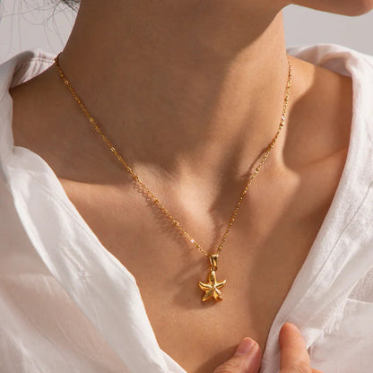 [ElanLuxe]Emmie Gold Starfish Pendant