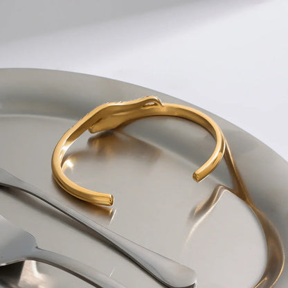 [ElanLuxe]Rosalee Serpentine Diamond Bangle