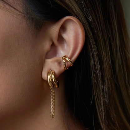 [ElanLuxe]Galilea Link Chain Hoops