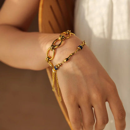 [ElanLuxe]Quintessa Layered Chain Pearl Bracelet