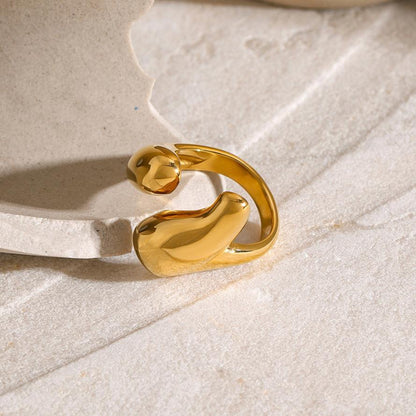 [ElanLuxe]Abstract Gold Ring