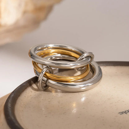 [ElanLuxe]Canaria Stacked Ring