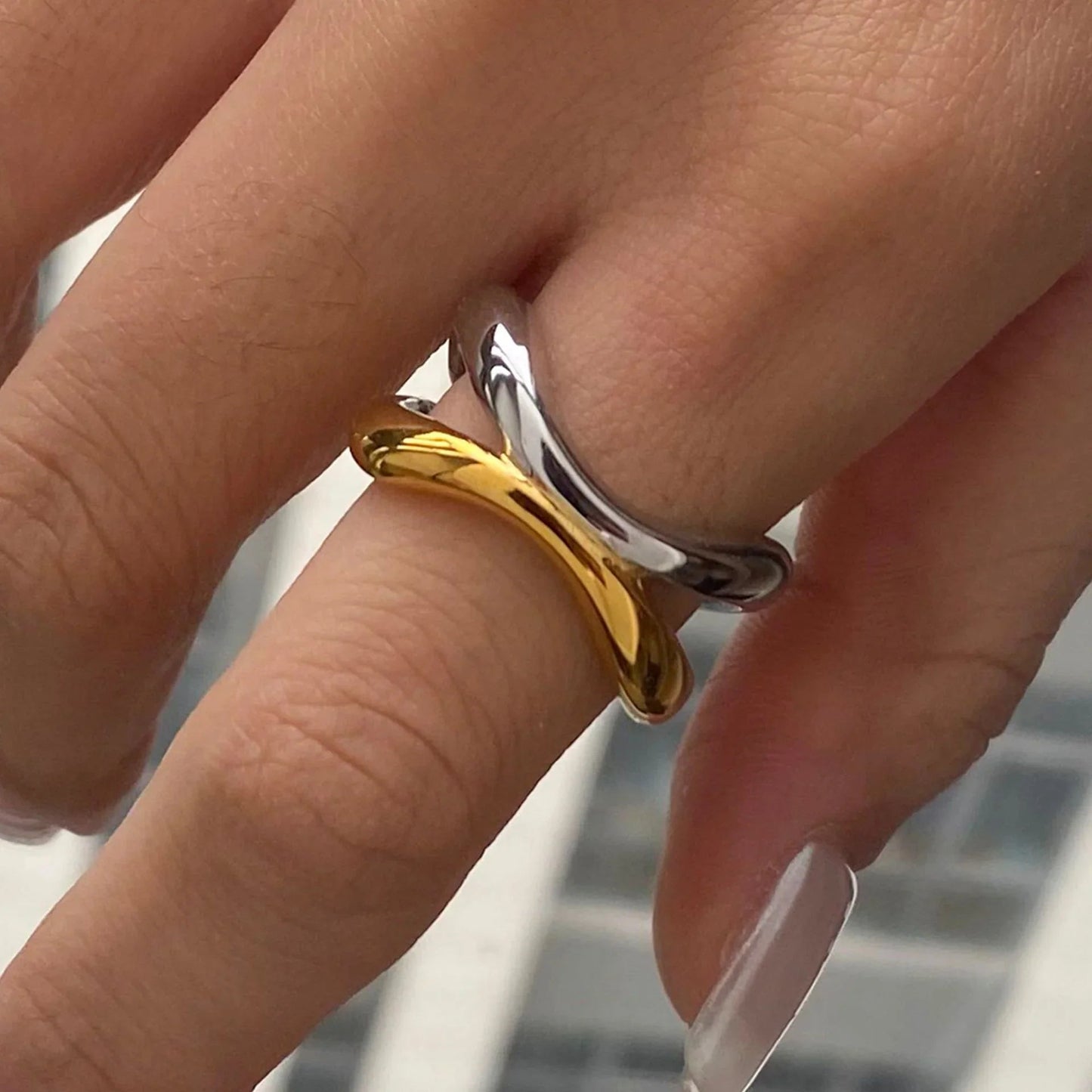 [ElanLuxe]Deanna Gold Intertwined Ring
