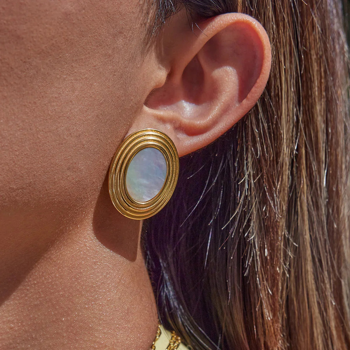[ElanLuxe]Ruthie Gold Enamel Earrings