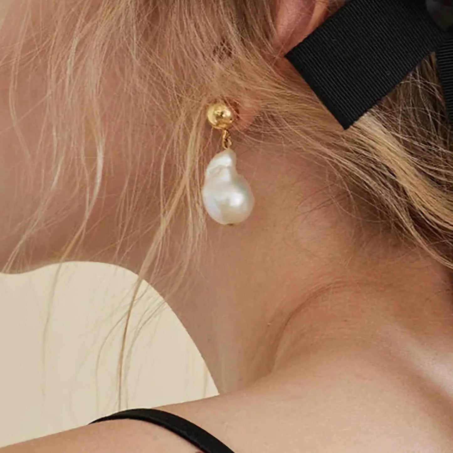 [ElanLuxe]Ariana Chunky Pearl Drop Earrings