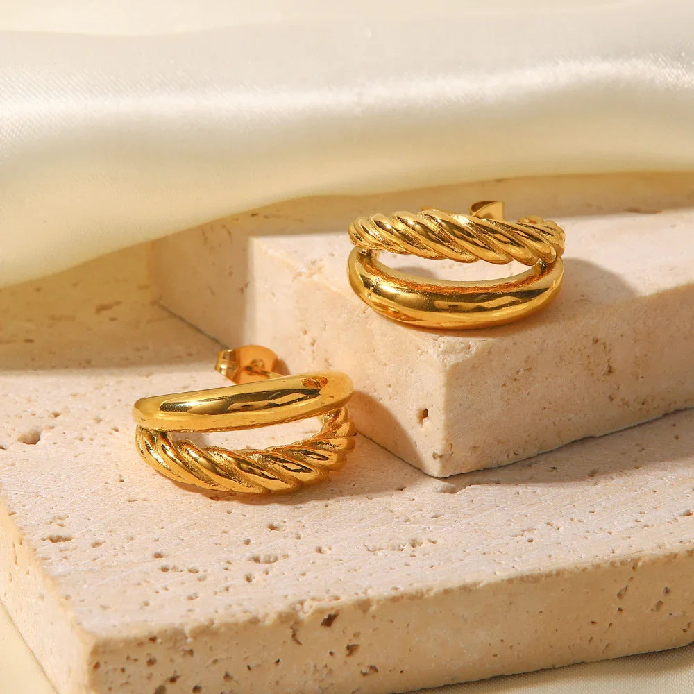 [ElanLuxe]Cecilia Layered Earrings