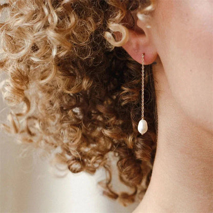 [ElanLuxe]Tessa Pearl Tassel Earrings