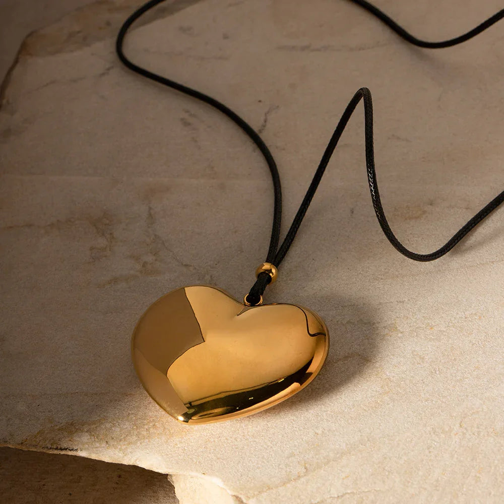 [ElanLuxe]Ophelia Gold Heart Necklace