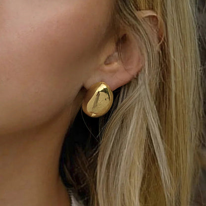 [ElanLuxe]Callista Gold Bean Earrings