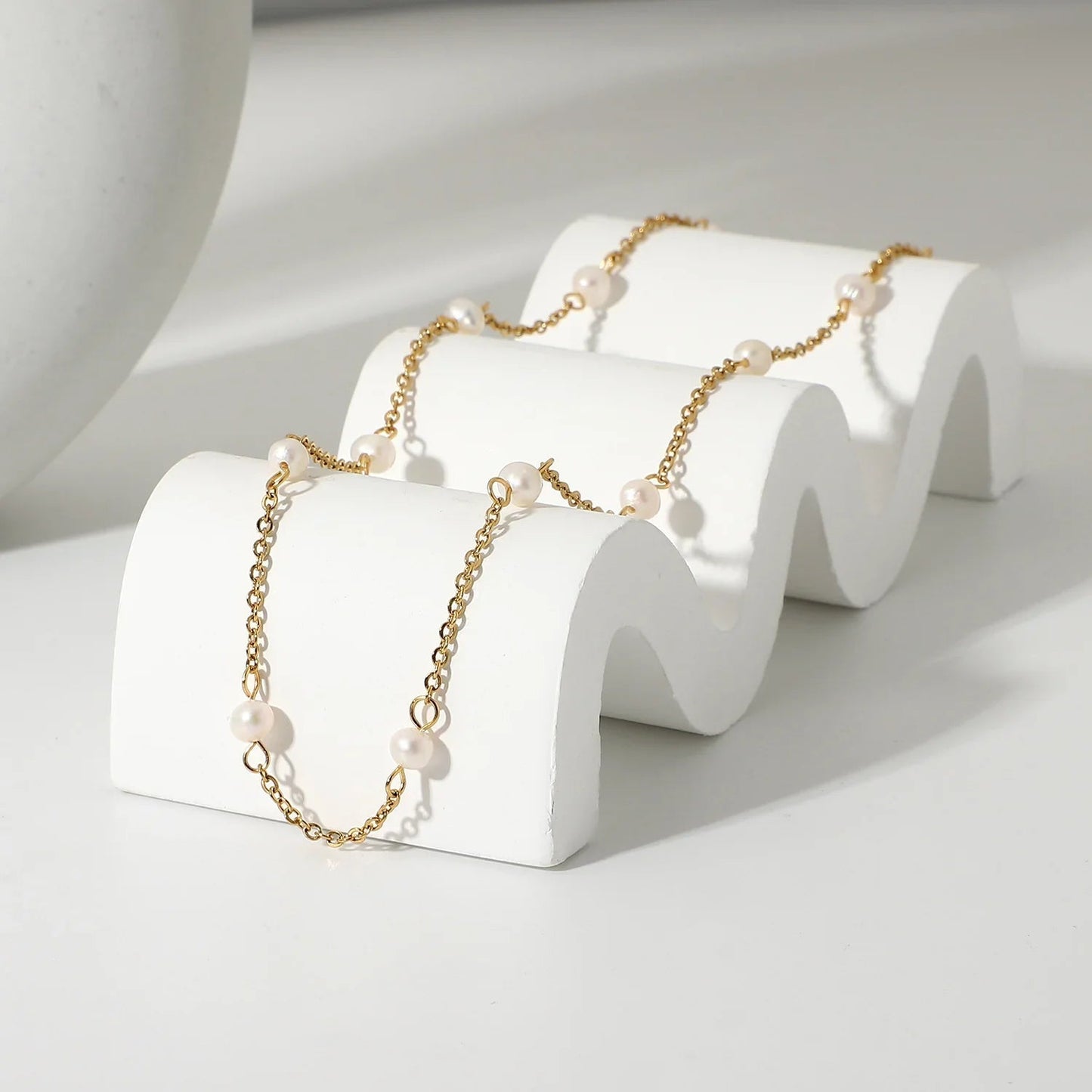 [ElanLuxe]Nora Gold Pearl Necklace