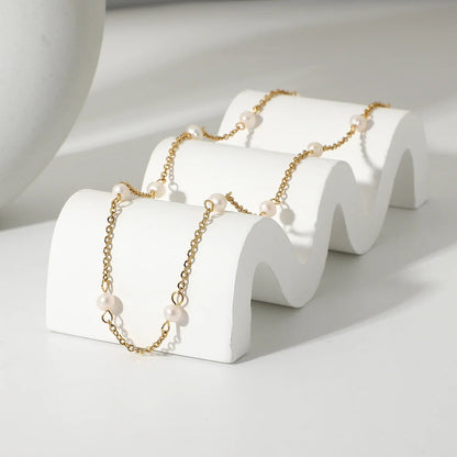 [ElanLuxe]Nora Gold Pearl Necklace