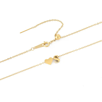 [ElanLuxe]Ria Initial Letter Gold Necklace
