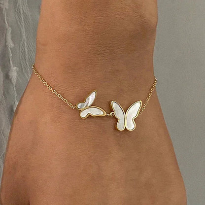 [ElanLuxe]Blaire Butterfly Pearl Bracelet