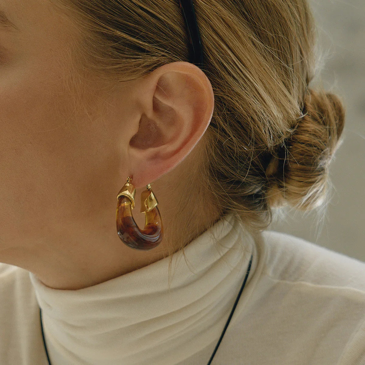 [ElanLuxe]Leighton Chunky Enamel Hoops