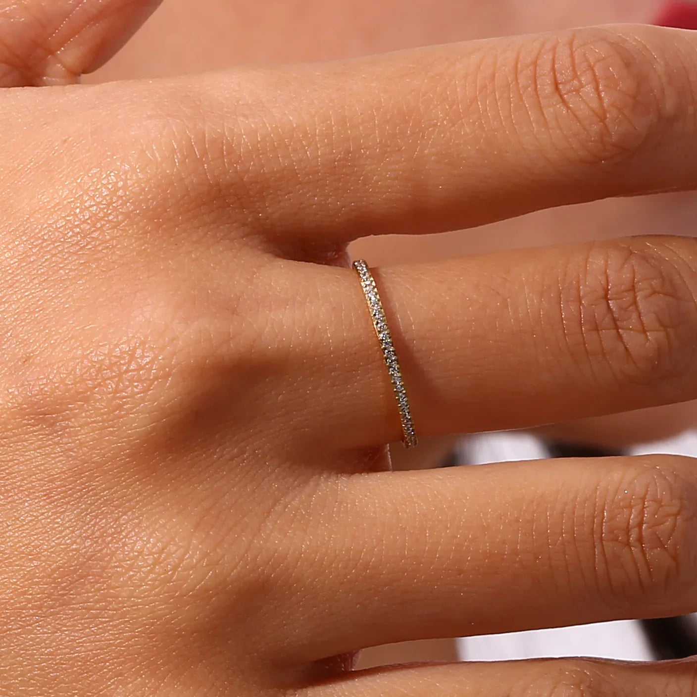 [ElanLuxe]Zarra Paved Gold Ring