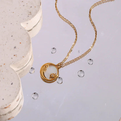 [ElanLuxe]Evangeline Lunar Gold Necklace