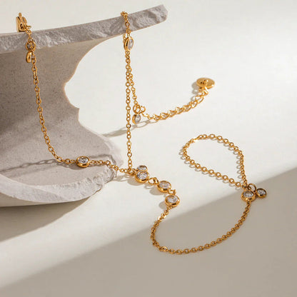 [ElanLuxe]Elina Diamond Hand Chain