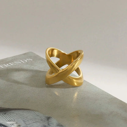 [ElanLuxe]Carolyn Gold Cross Ring