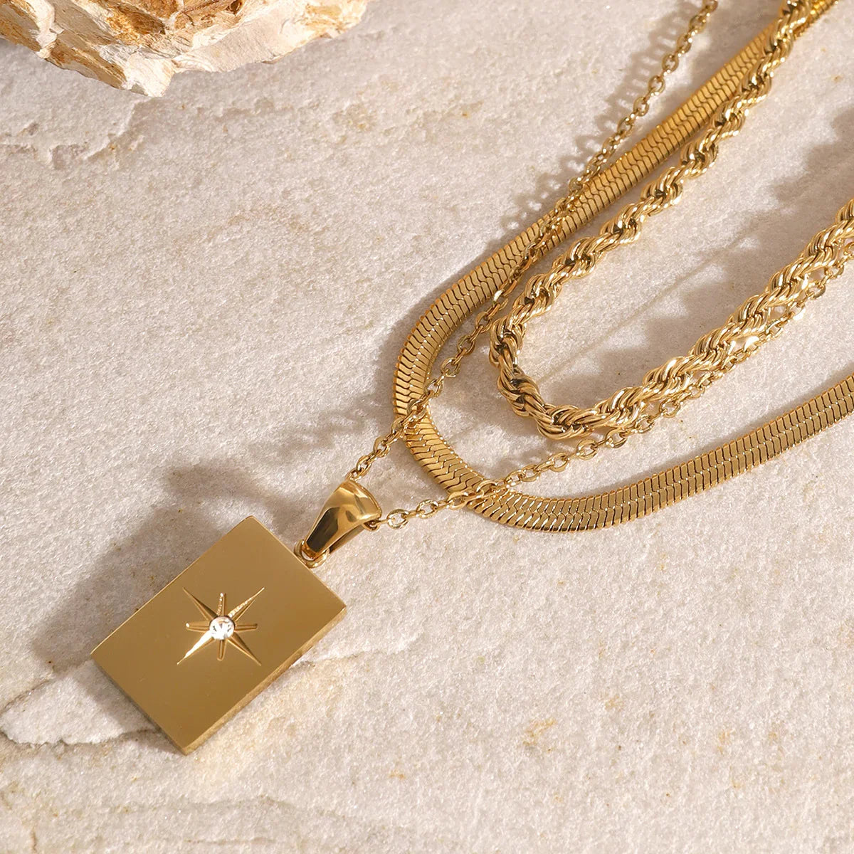[ElanLuxe]Raphaela Layered Gold Necklace