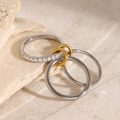 [ElanLuxe]Desiree Stacked Diamond Ring