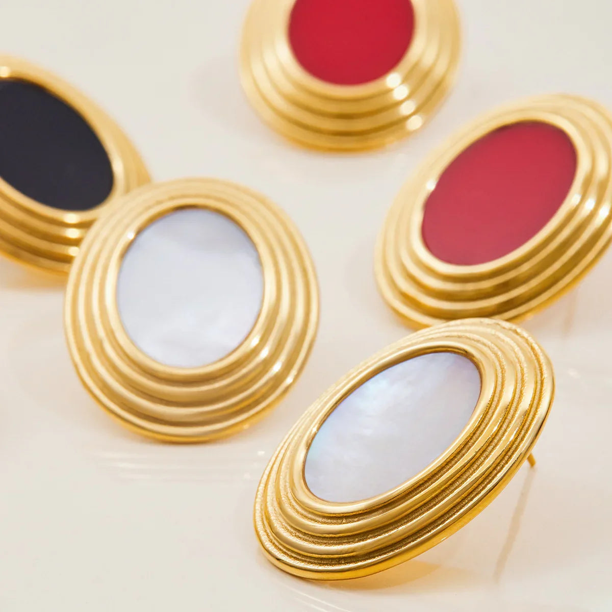 [ElanLuxe]Ruthie Gold Enamel Earrings