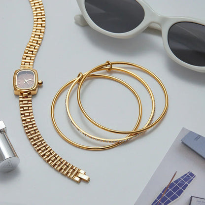 [ElanLuxe]Quinley Stacked Diamond Bracelet