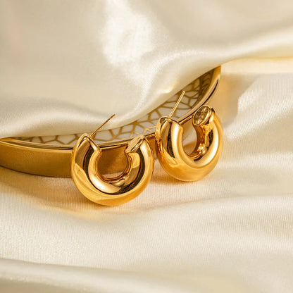 [ElanLuxe]Natalia Chunky Gold Hoops