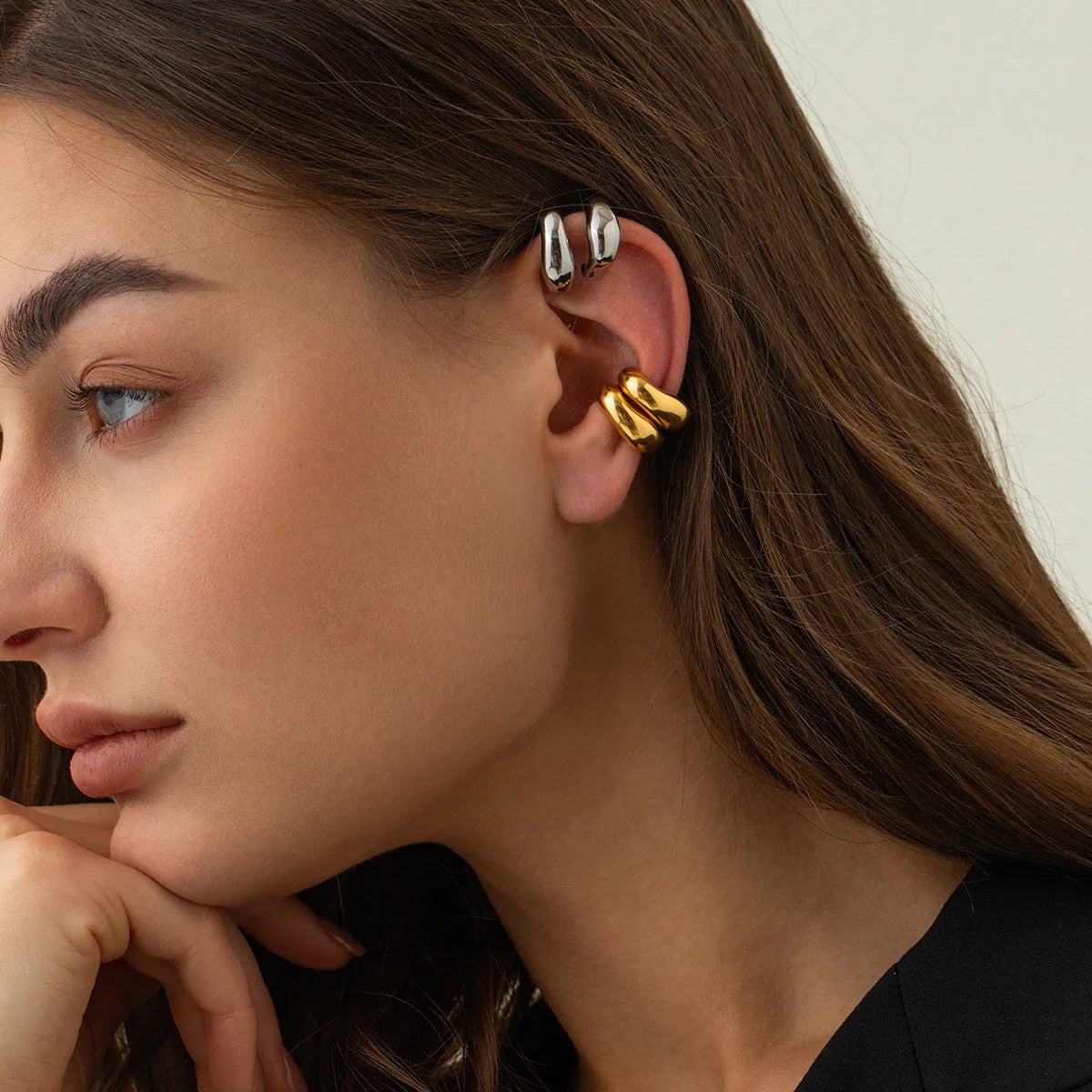 [ElanLuxe]Fabienne Gold Ear Cuffs