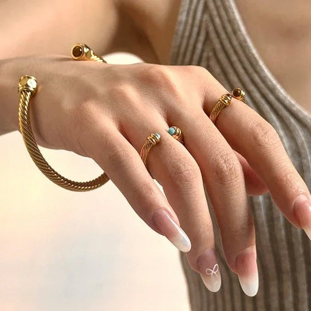 [ElanLuxe]Thea Gold Bracelet