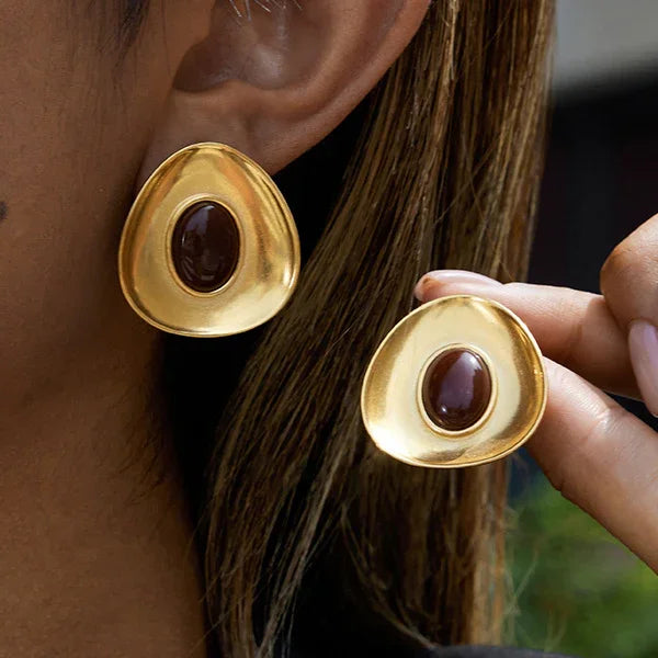 [ElanLuxe]Orissa Gold Enamel Earrings