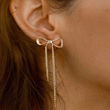 [ElanLuxe]Yvette Bow Earrings