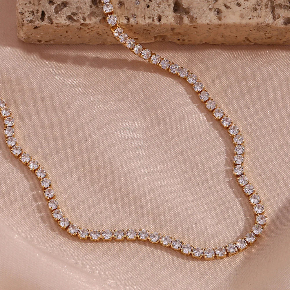 [ElanLuxe]Isolde Diamond Tennis Necklace