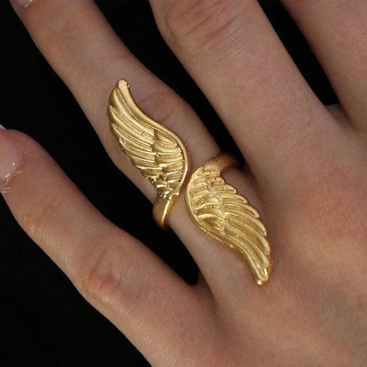 [ElanLuxe]Sparrow Gold Wing Ring